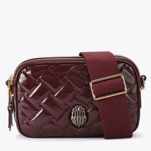 Kurt Geiger London Burgundy Dual Zip Camera Bag NWT Sold Out Online